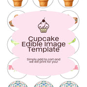 Fiesta Time Cupcake Edible Image Template