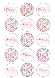 Mother's Day Cupcake Edible Image Template