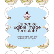 Pooh Bear Cupcake Edible Image Template