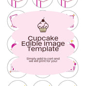 Bride Vegas Cupcake Edible Image Template