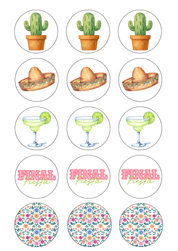 Final Fiesta Cupcake Edible Image Template