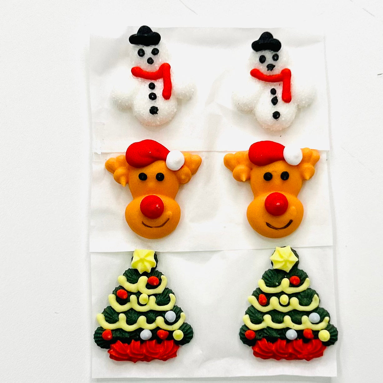 XMAS FLAT DECORATION SET (2) - 6 PCE
