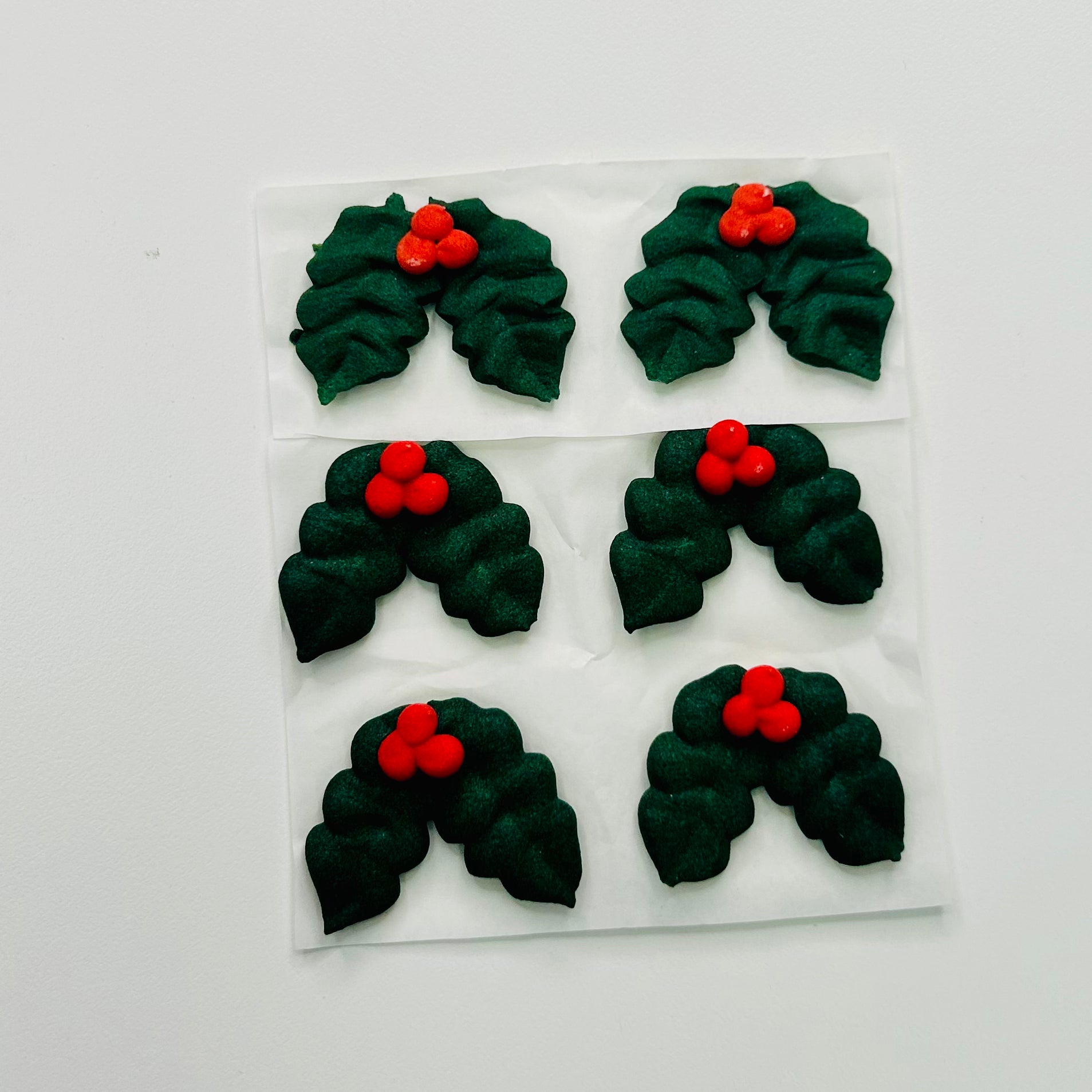 SUGAR HOLLY & BERRY LARGE PACK 6