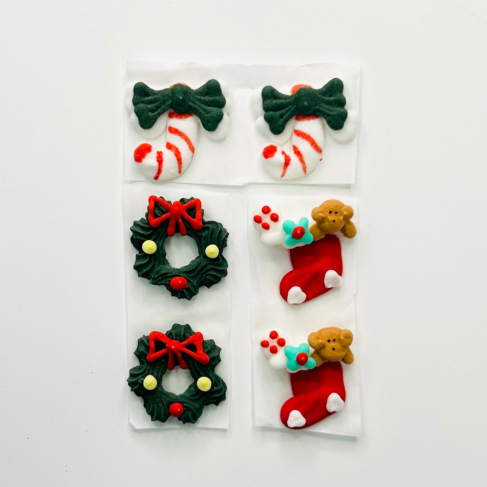 Xmas Funky Set Decorations (2) - 6 Pce