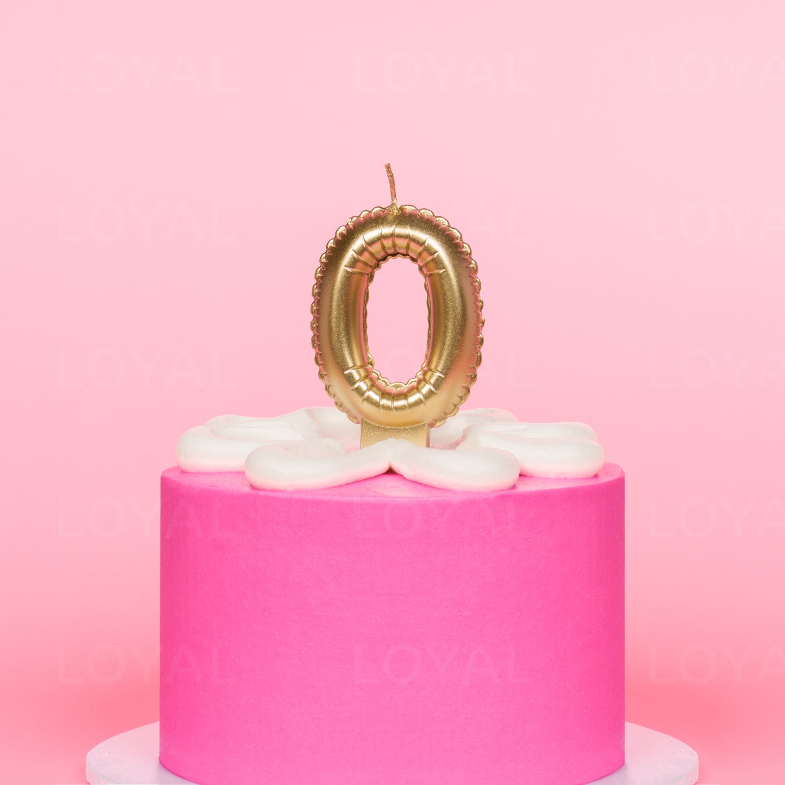 Gold Metallic Balloon Candle No 0