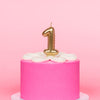 Gold Metallic Balloon Candle No 1