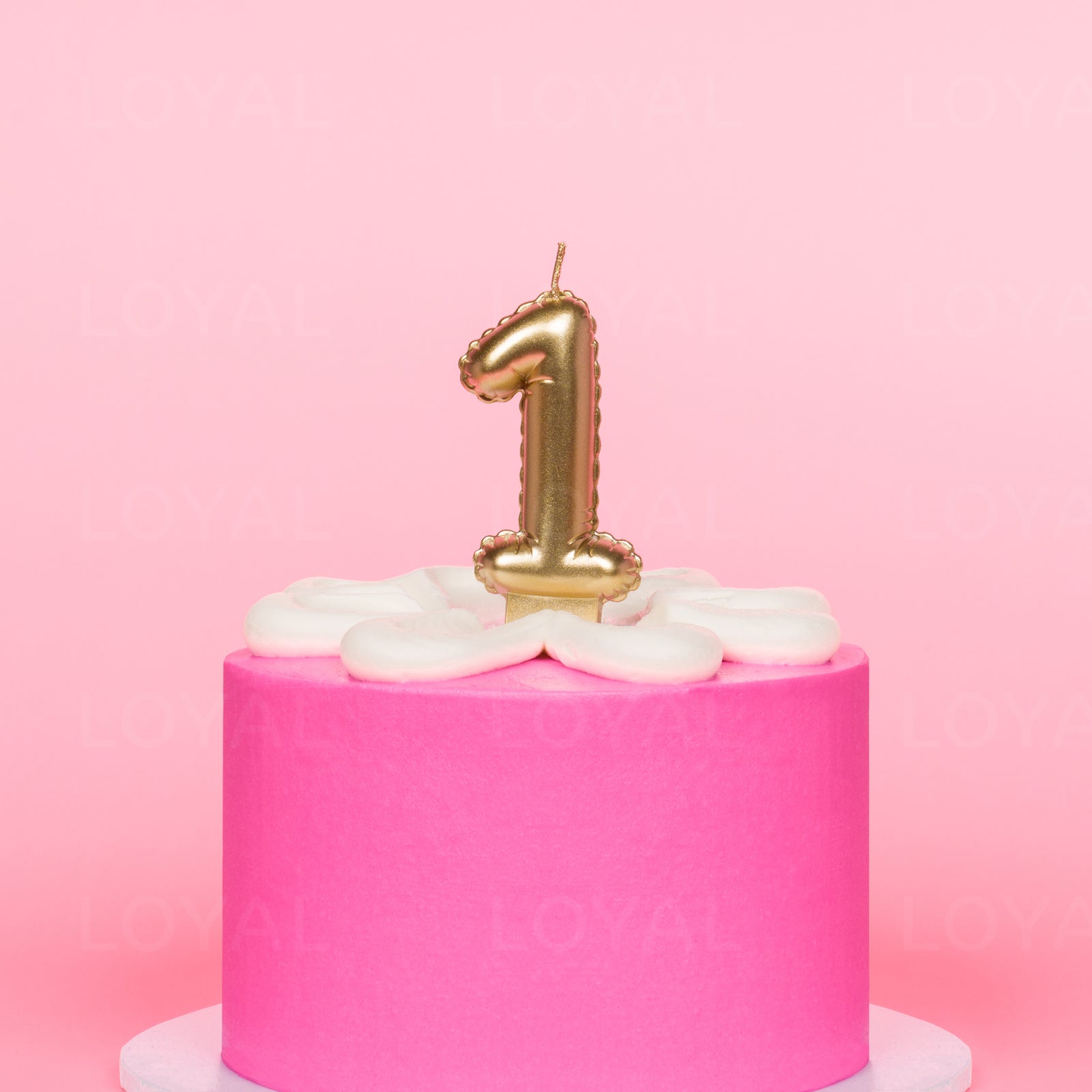 Gold Metallic Balloon Candle No 1