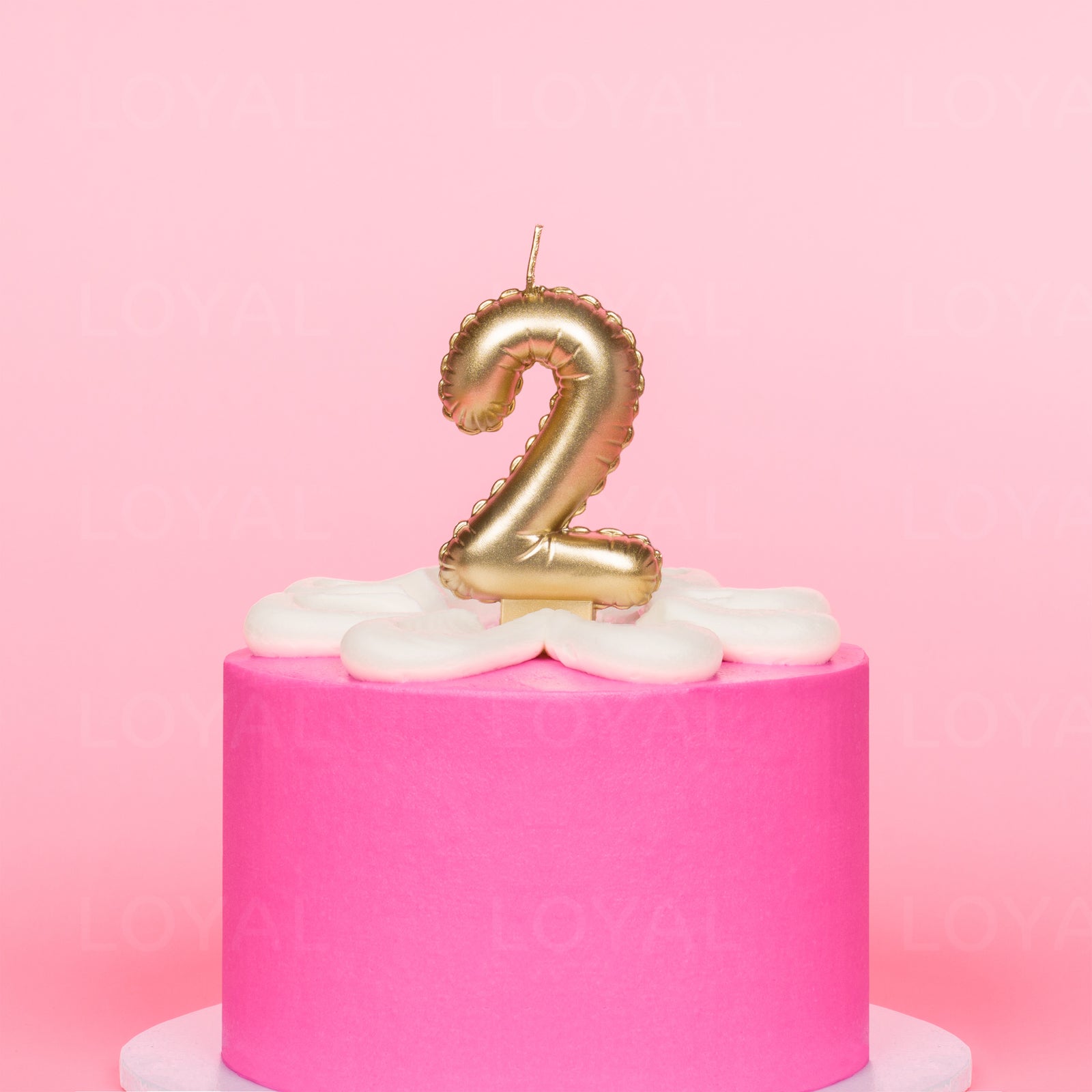 Gold Metallic Balloon Candle No 2