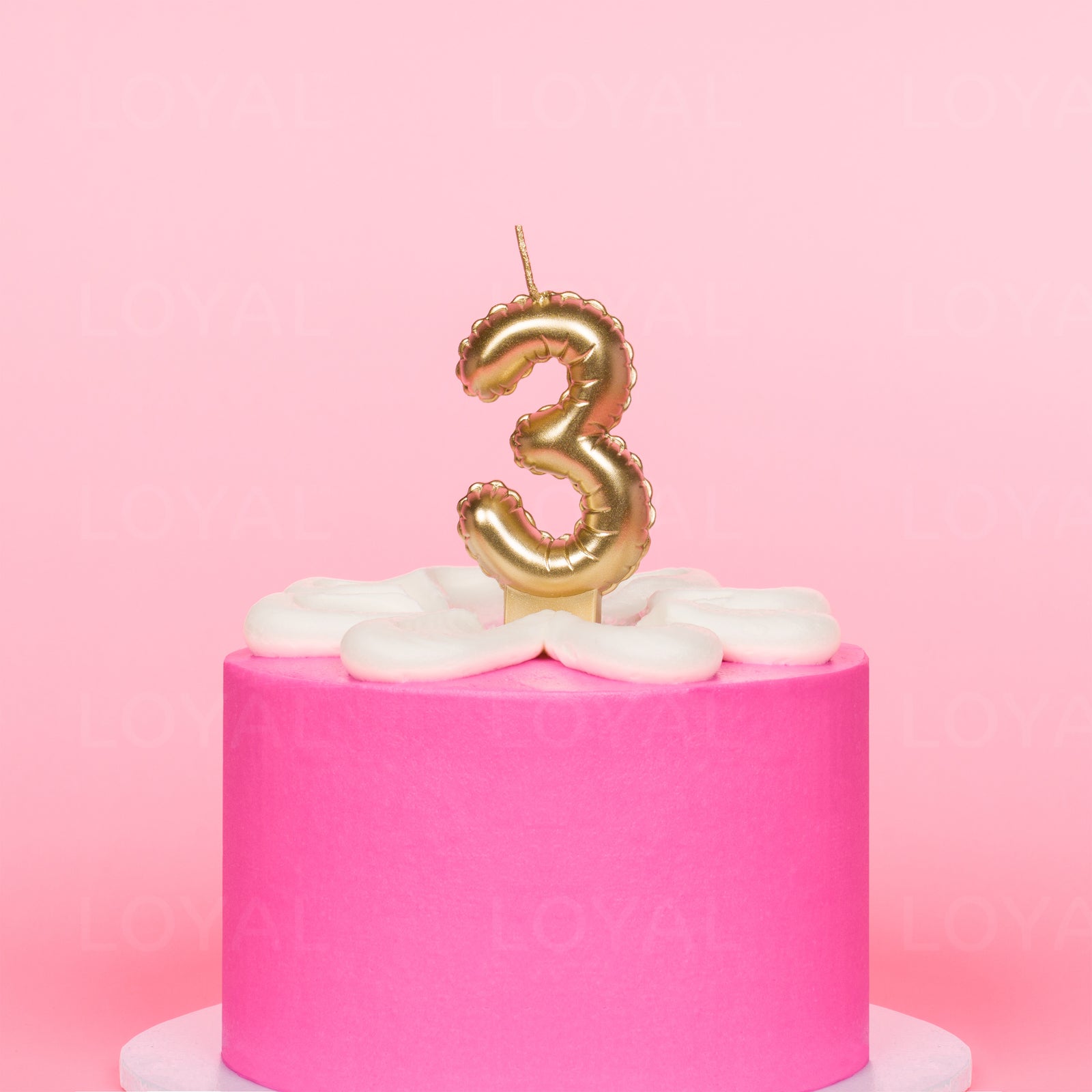 Gold Metallic Balloon Candle No 3