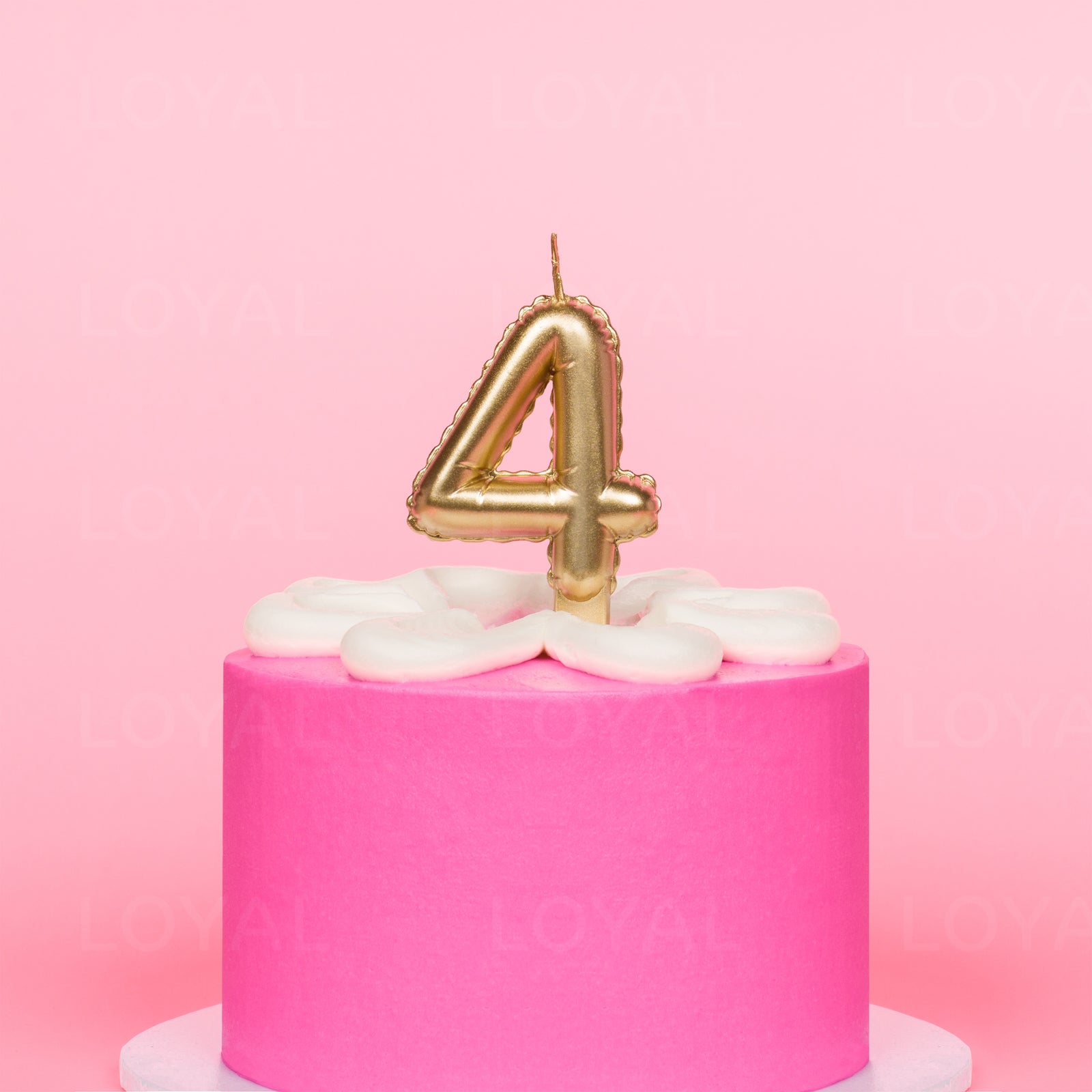 Gold Metallic Balloon Candle No 4