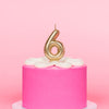 Gold Metallic Balloon Candle No 6