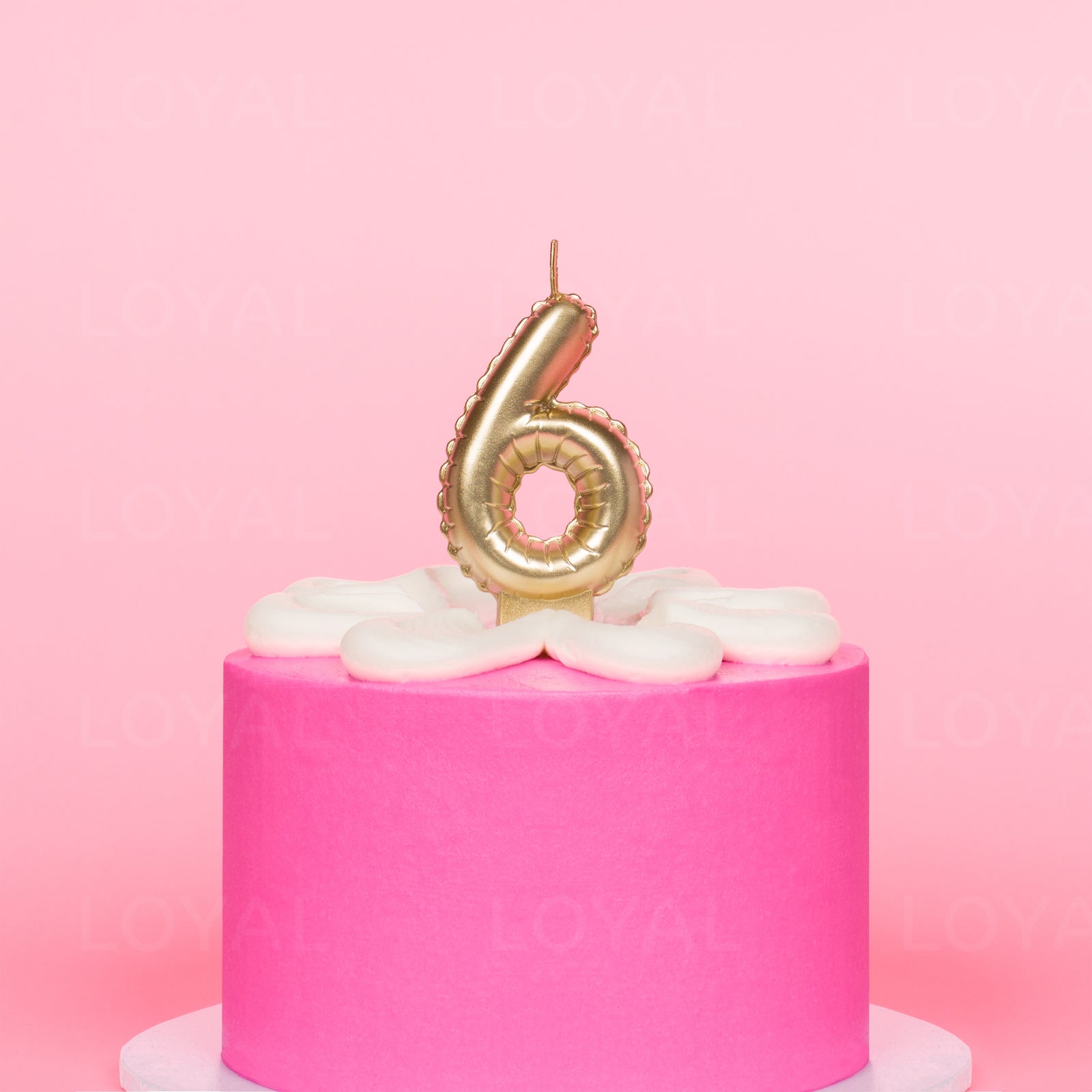 Gold Metallic Balloon Candle No 6