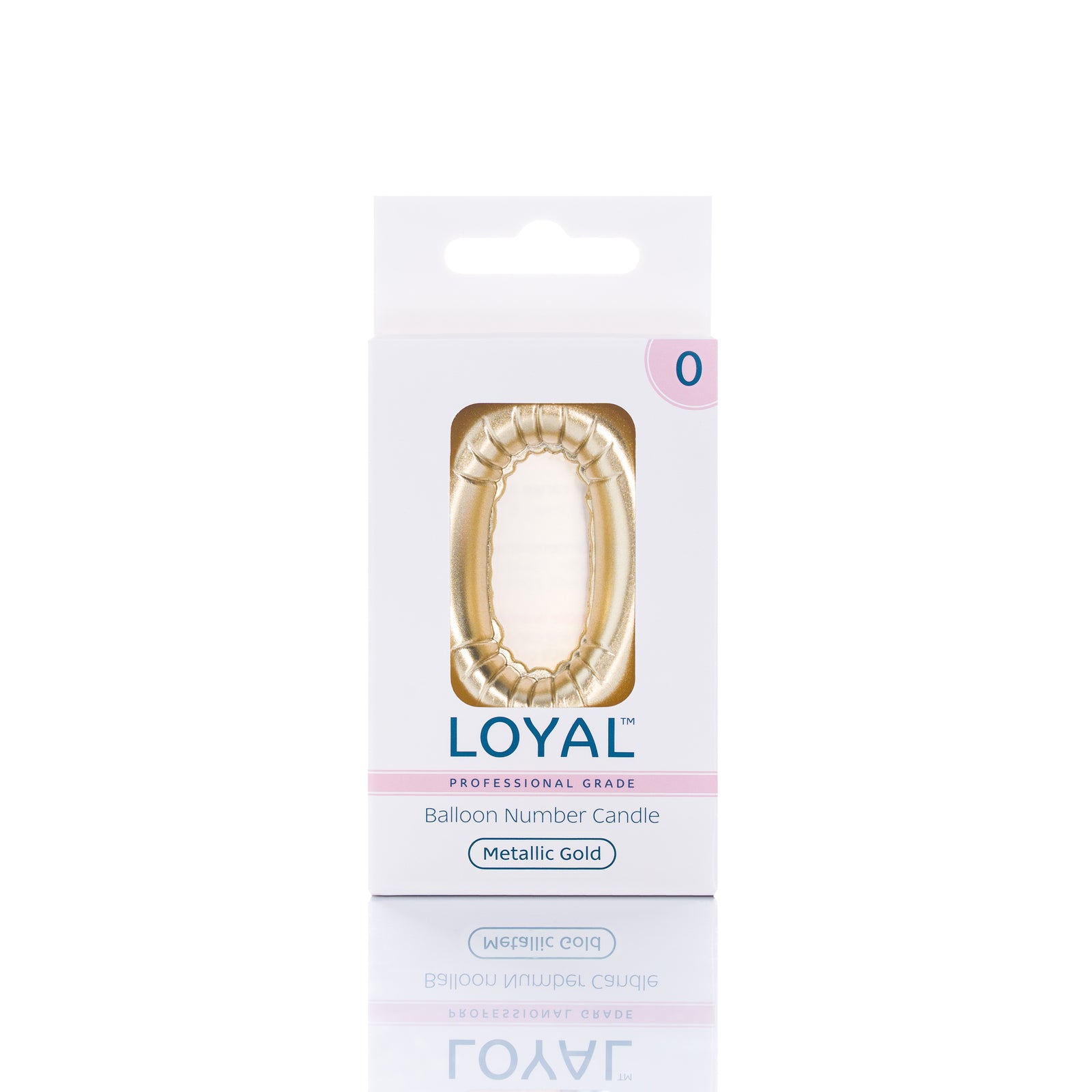 Gold Metallic Balloon Candle No 0