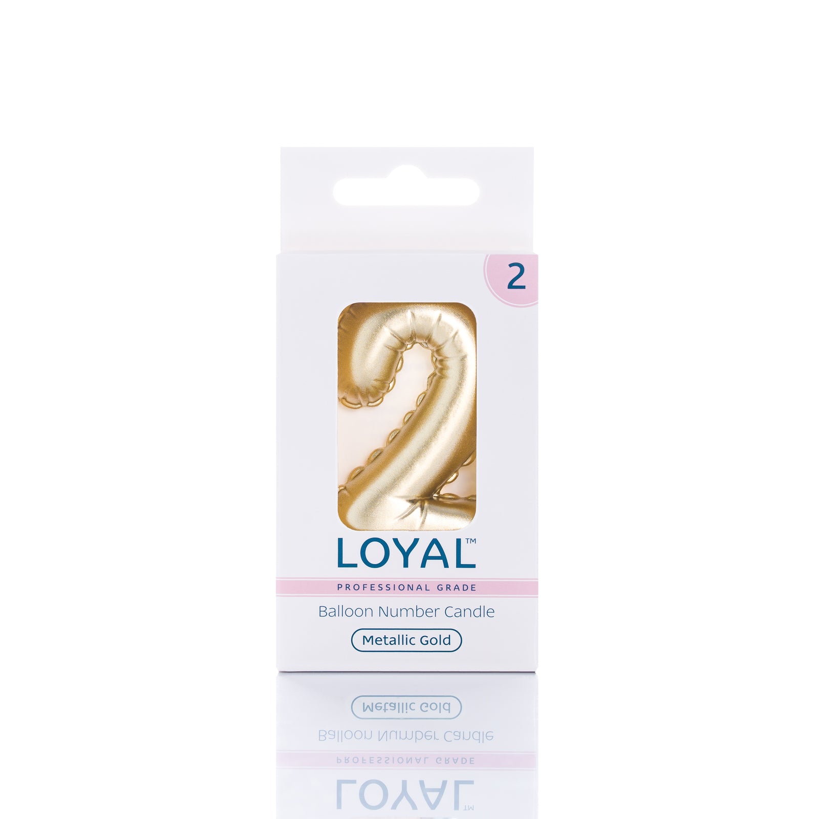 Gold Metallic Balloon Candle No 2