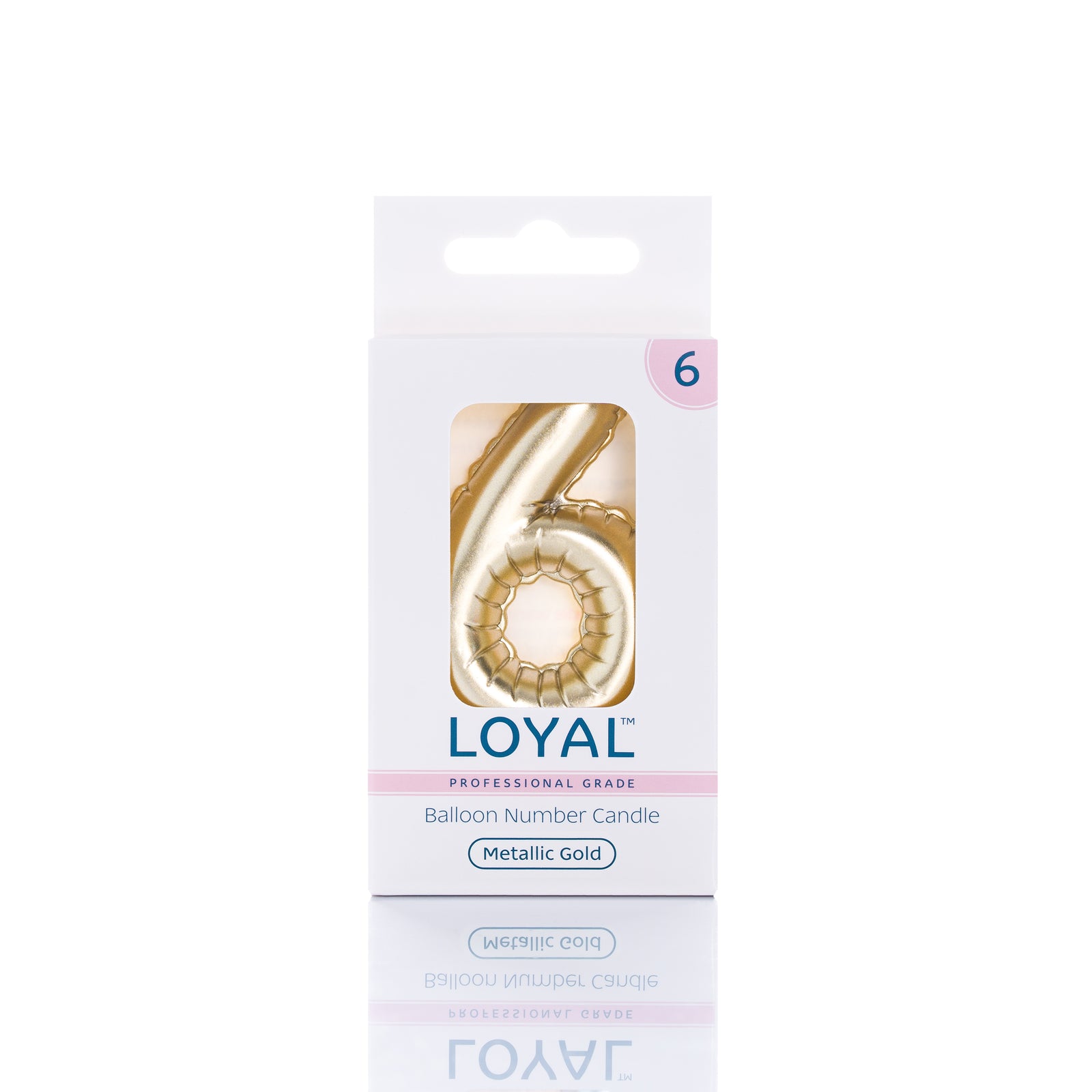 Gold Metallic Balloon Candle No 6