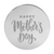 HAPPY MOTHERS DAY ROUND SILVER MIRROR CUPCAKE TOPPER 10PCE