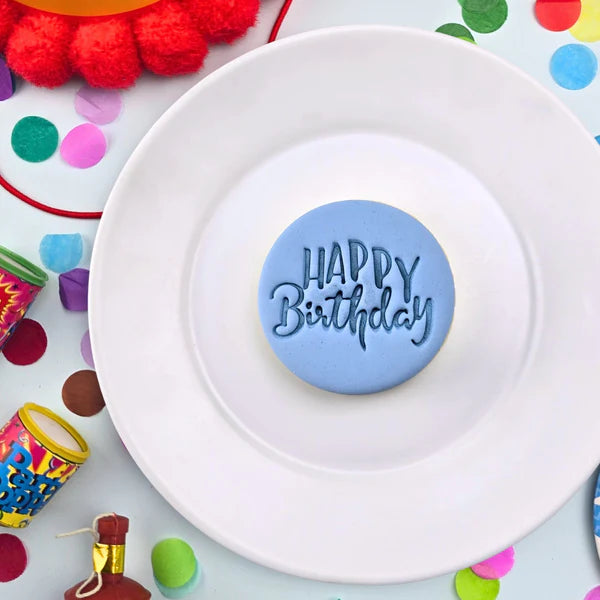 Happy Birthday Embosser 40mm