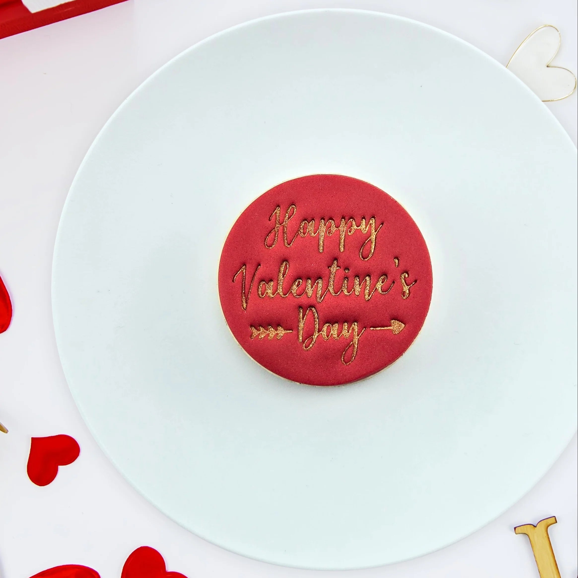 Happy Valentines Day Embosser 60mm