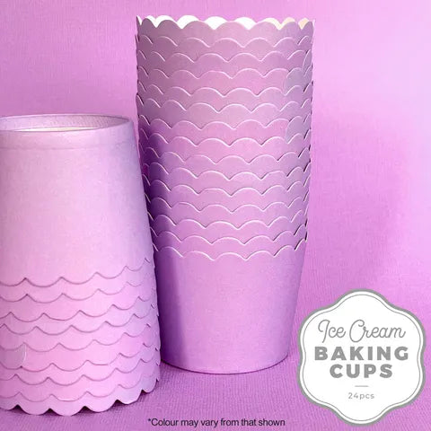 Ice Cream Baking Cups Lilac 24 Pack