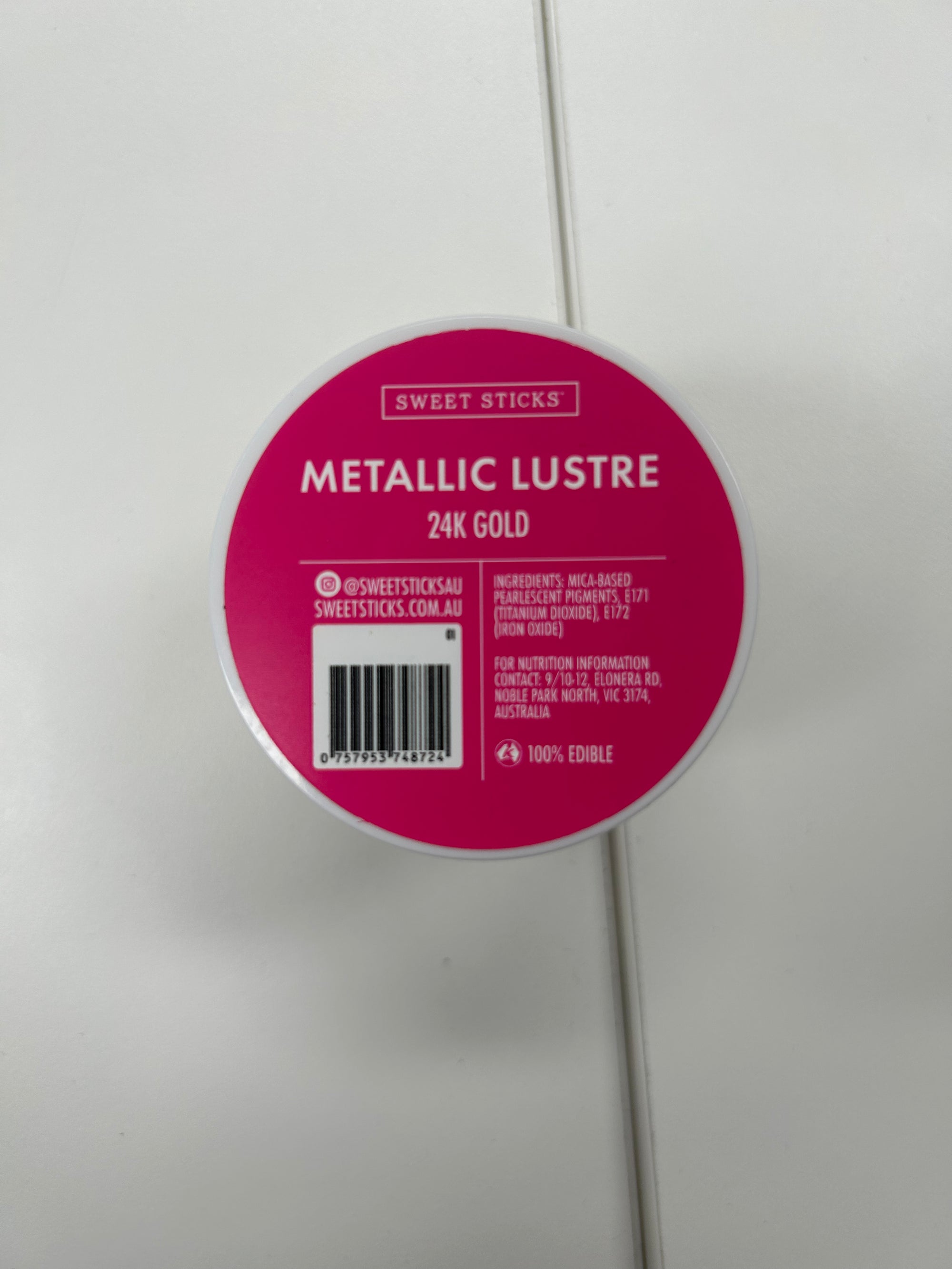 Edible Metallic Lustre Dust 24K GOLD 100ml