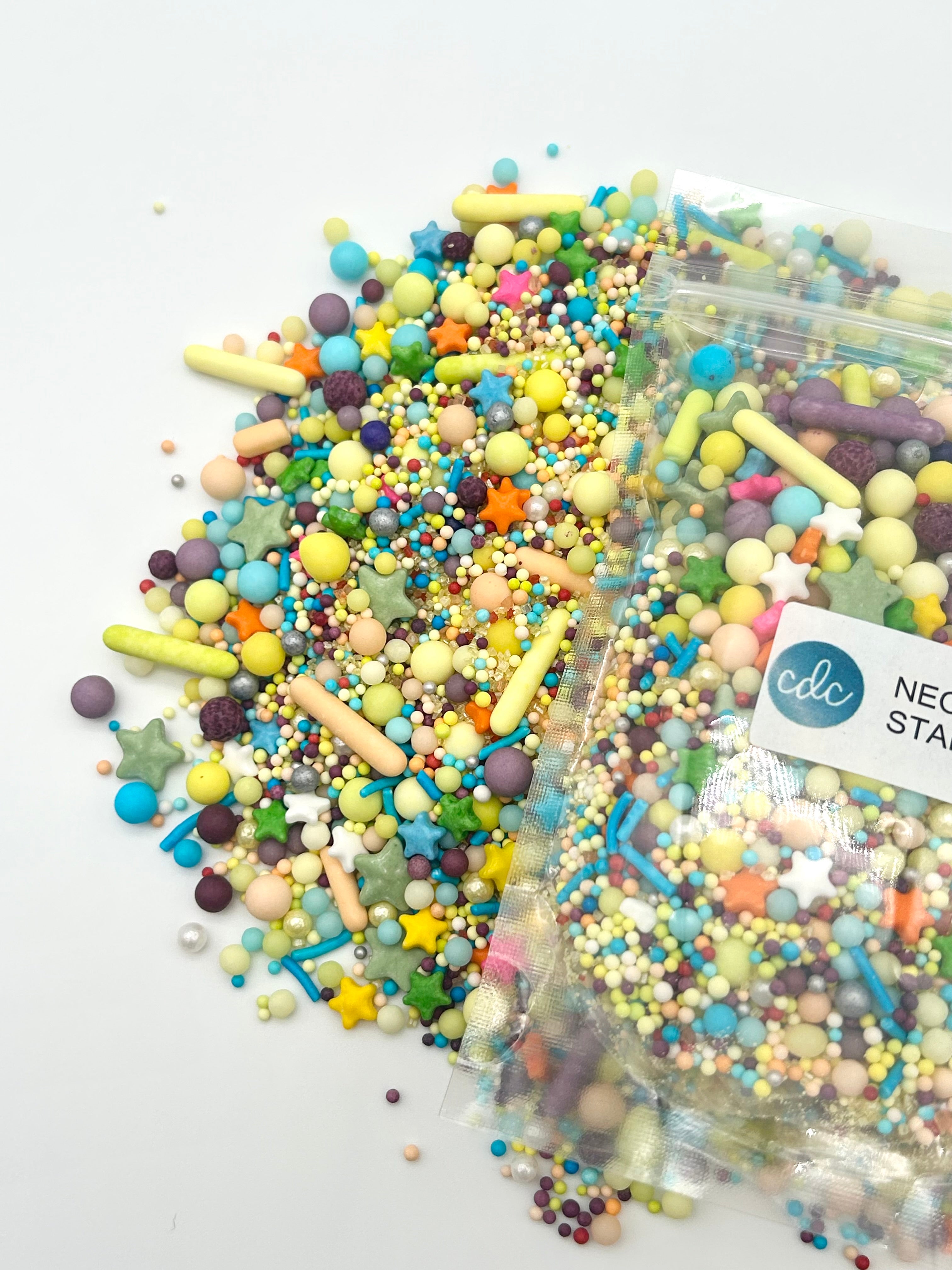 Neon Stars Sprinkle Mix