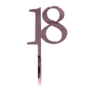 18 PINK TALL MIRROR ACRYLIC CAKE TOPPER