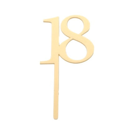 18 Cream Acrylic Cake Topper