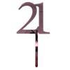 21 PINK TALL MIRROR ACRYLIC CAKE TOPPER