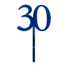 30 ROYAL BLUE TALL MIRROR ACRYLIC CAKE TOPPER