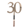 30 ROSE PINK TALL MIRROR ACRYLIC CAKE TOPPER