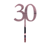 30 PINK TALL MIRROR ACRYLIC CAKE TOPPER