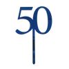 50 ROYAL BLUE TALL MIRROR ACRYLIC CAKE TOPPER