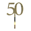50 GOLD TALL MIRROR ACRYLIC CAKE TOPPER