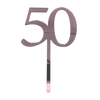 50 PINK TALL MIRROR ACRYLIC CAKE TOPPER