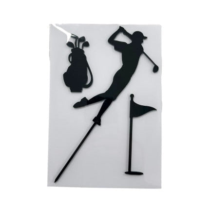 Golf Set Black Acrylic Topper