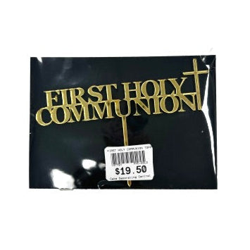 First Holy Communion Topper 15cm - Gold