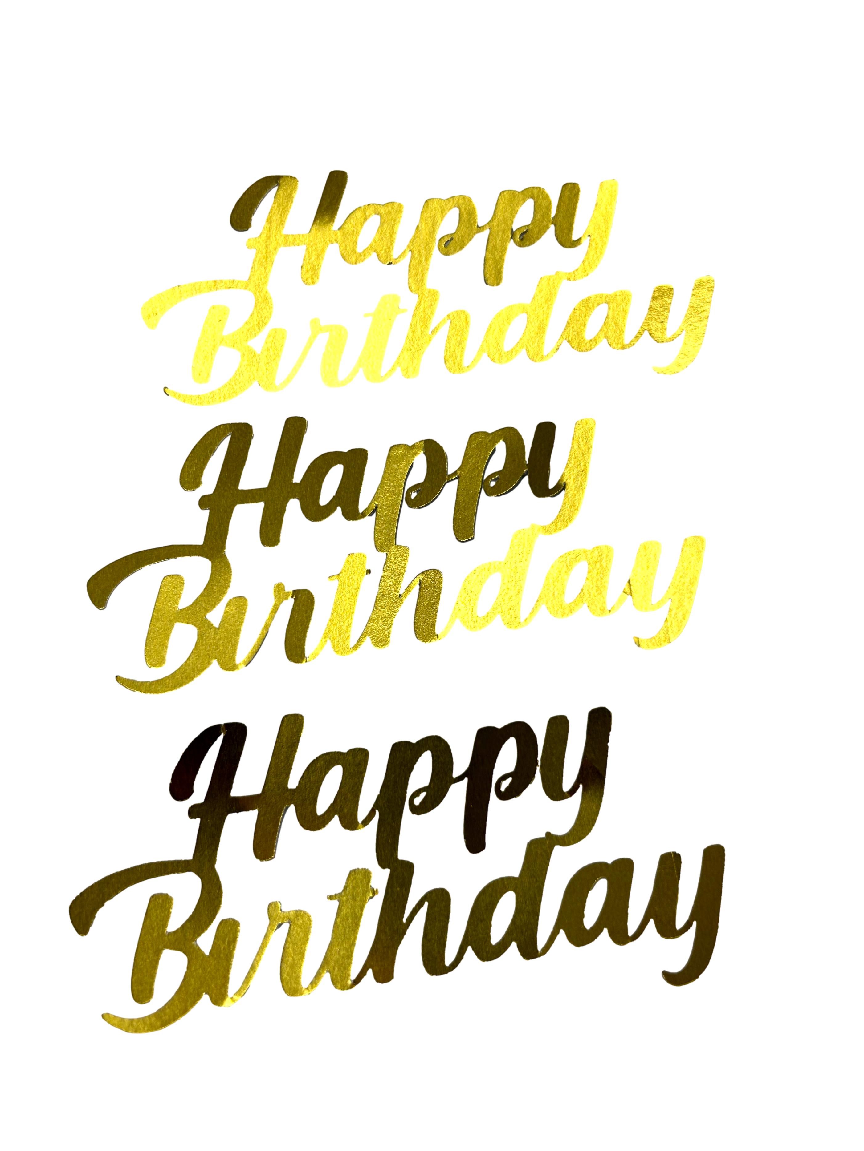 Happy Birthday Gold Topper Cardstock 5 Pack