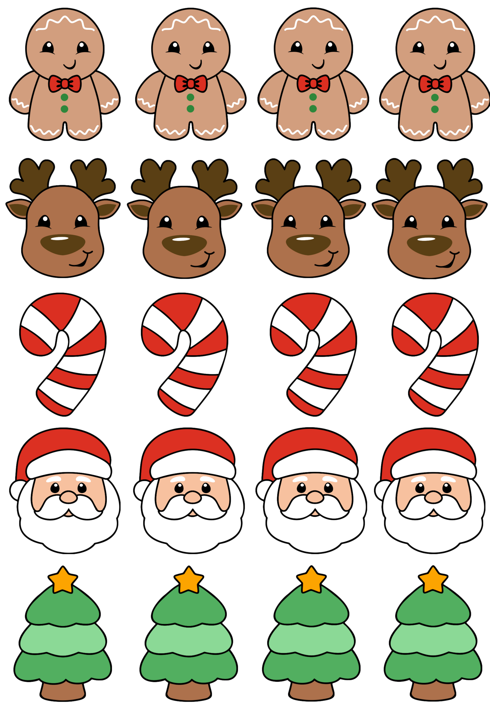 CHRISTMAS WAFER TOPPERS (20PK)