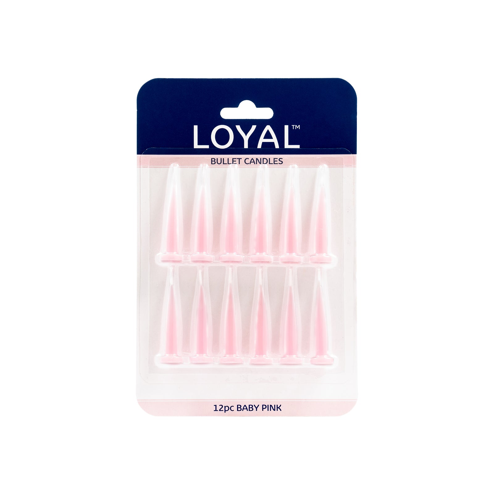 Bullet Candle baby Pink (12pc)