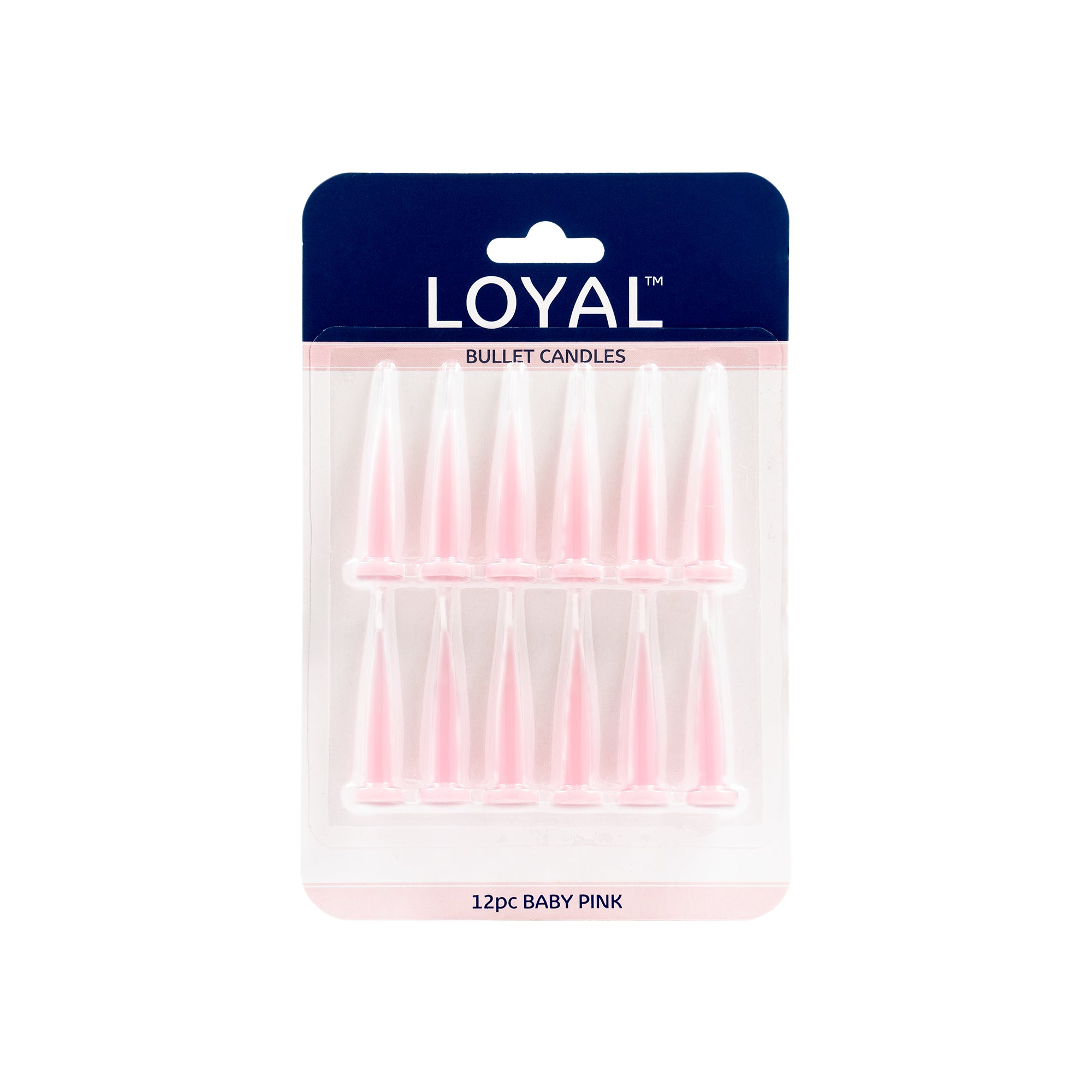 Bullet Candle baby Pink (12pc)
