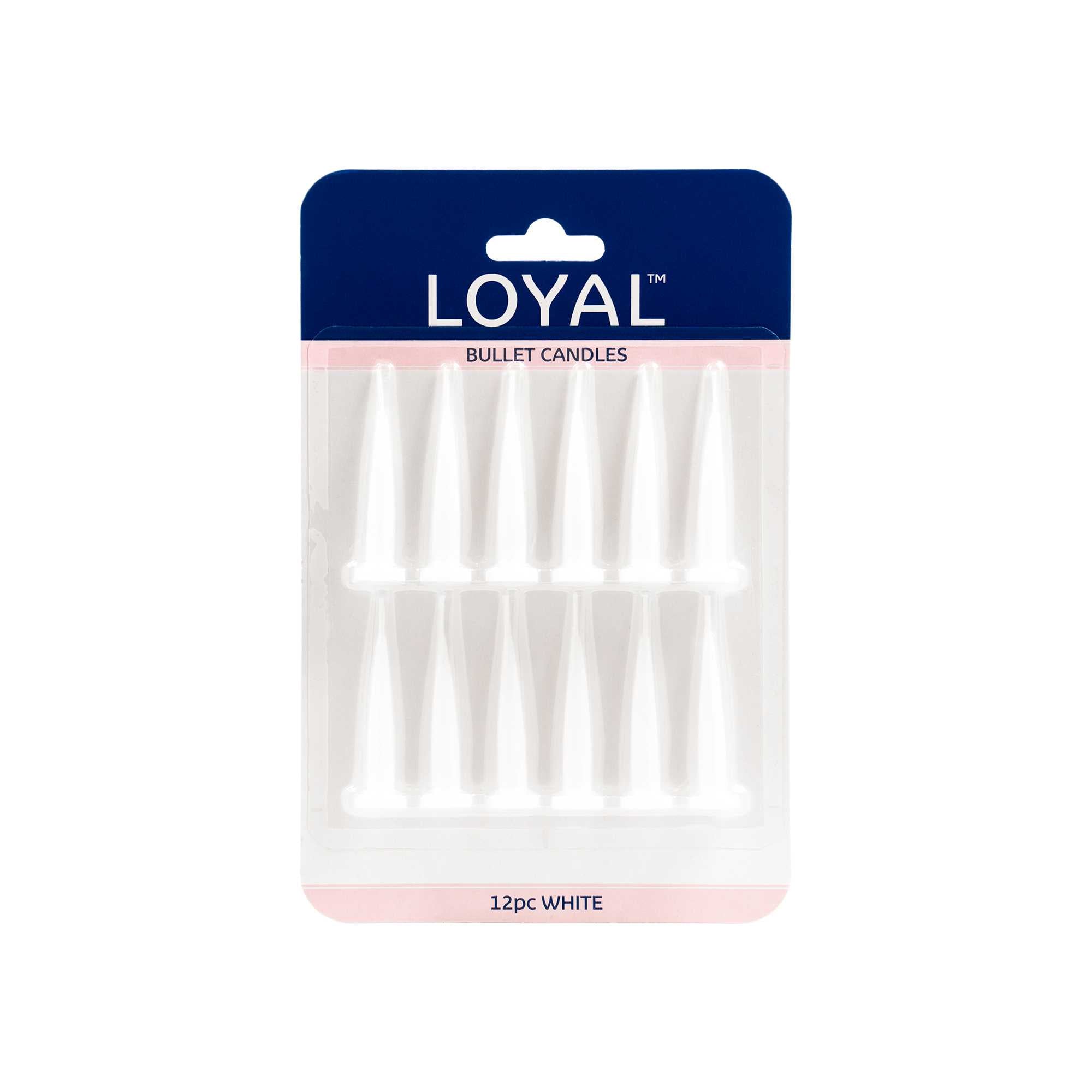 Bullet Candle White (12pc)