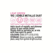 Leaf Green Edible Metallic Dust 10g