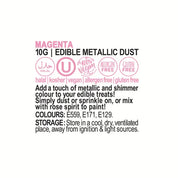 Magenta Edible Metallic Dust 10g