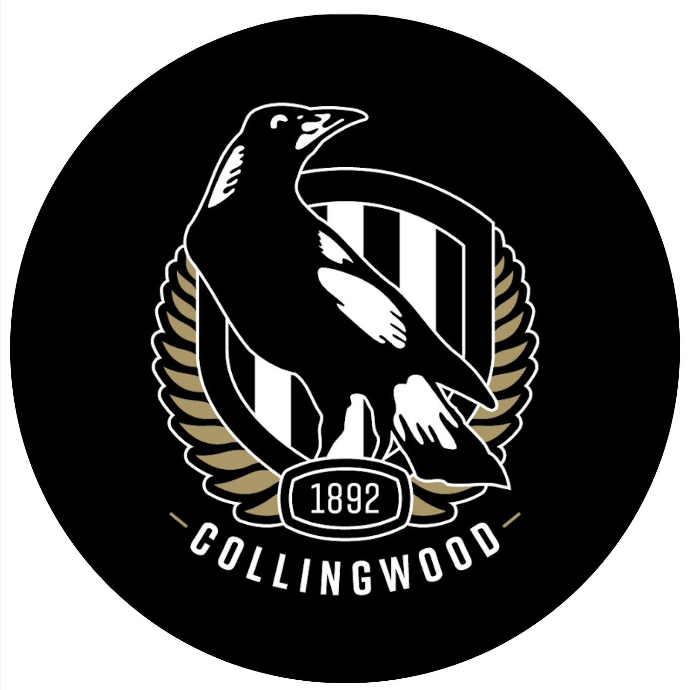 Magpies Logo 8 Inch Round Edible Images