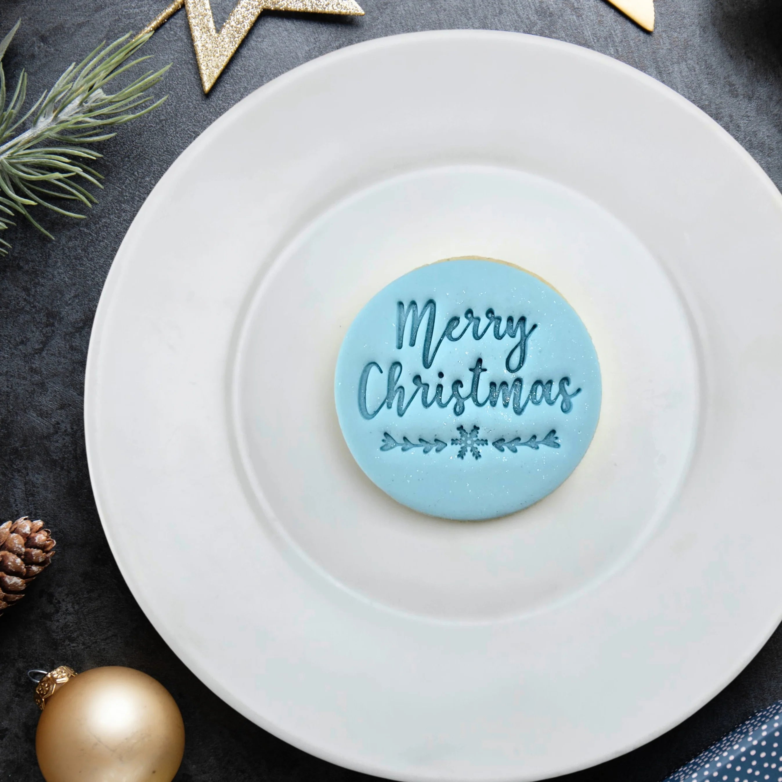 Merry Christmas Embosser 60mm