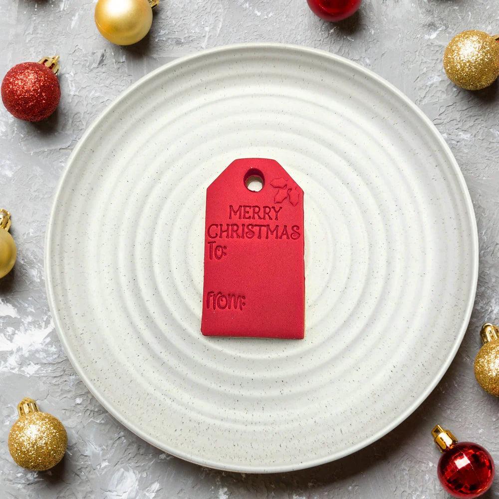 Merry Christmas Gift Tag Embosser and Cutter Set