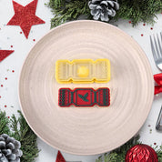 Mini Christmas Cracker Cookie Cutter & Debosser Set