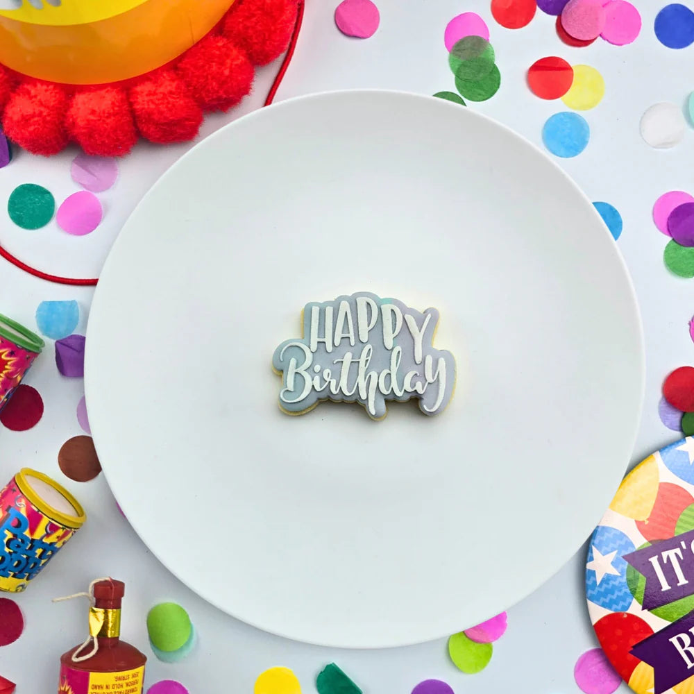 Mini Happy Birthday Cutter and Debosser Set