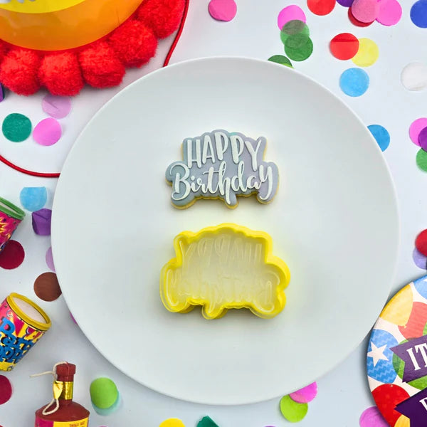 Mini Happy Birthday Cutter and Debosser Set