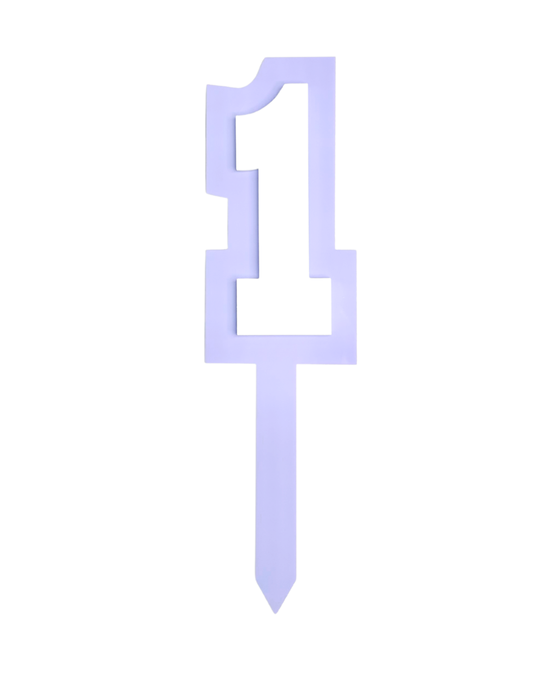 1 LAVENDAR+WHITE LAYERED ACRYLIC CAKE TOPPER